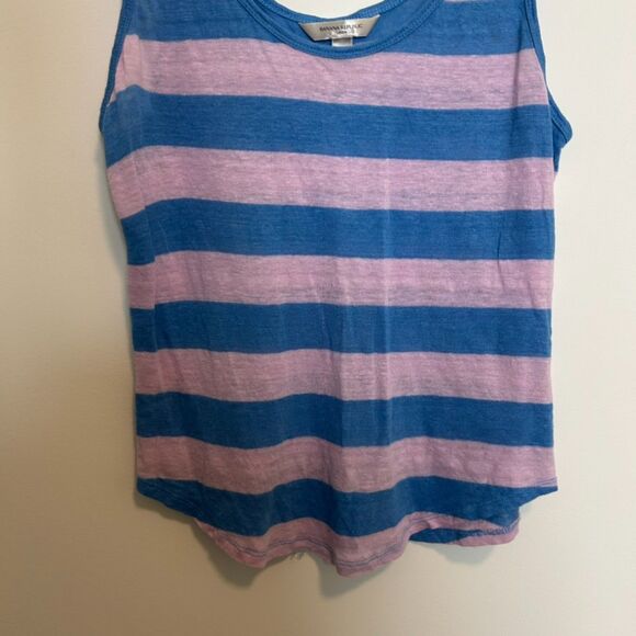 Banana Republic Womens Tank Top Size Medium 100% Linen Sleeveless Striped - Picture 3 of 15